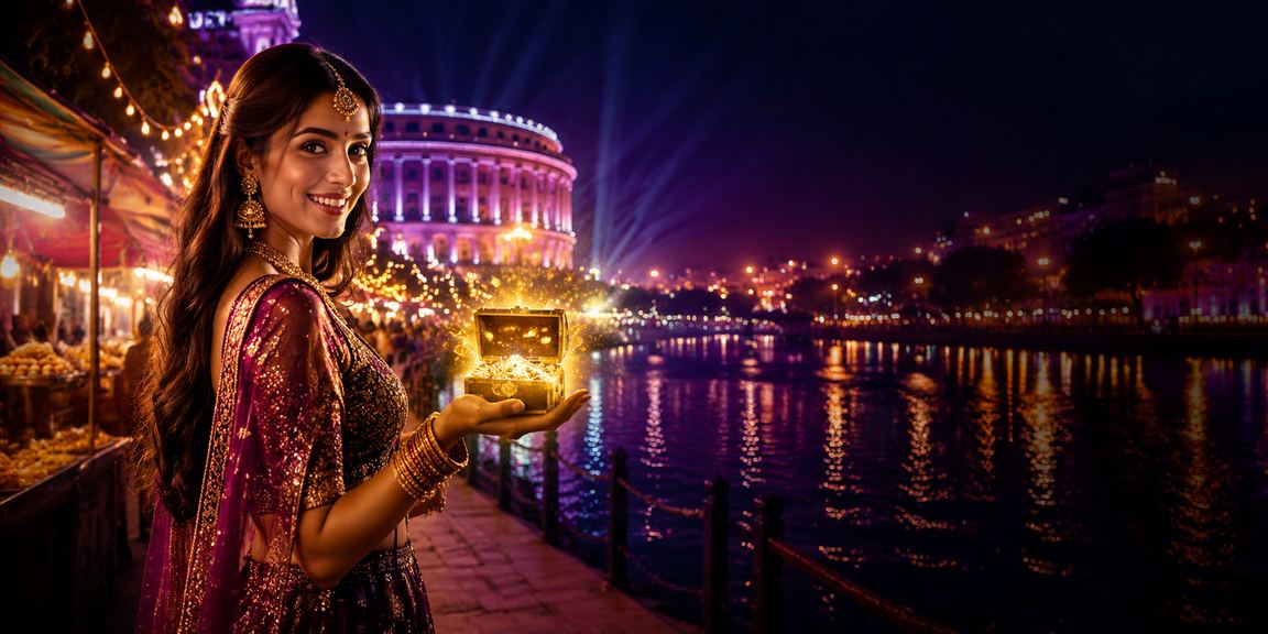 Vibrant IPL season promotion with festive flair